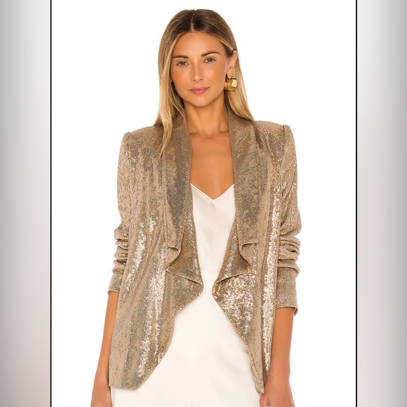 Rachel Zoe Jackets & Blazers - Rachel Zoe Lena Sequin Blazer - Light Gold
